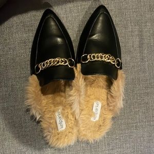 KellParker Faux Fur Mules